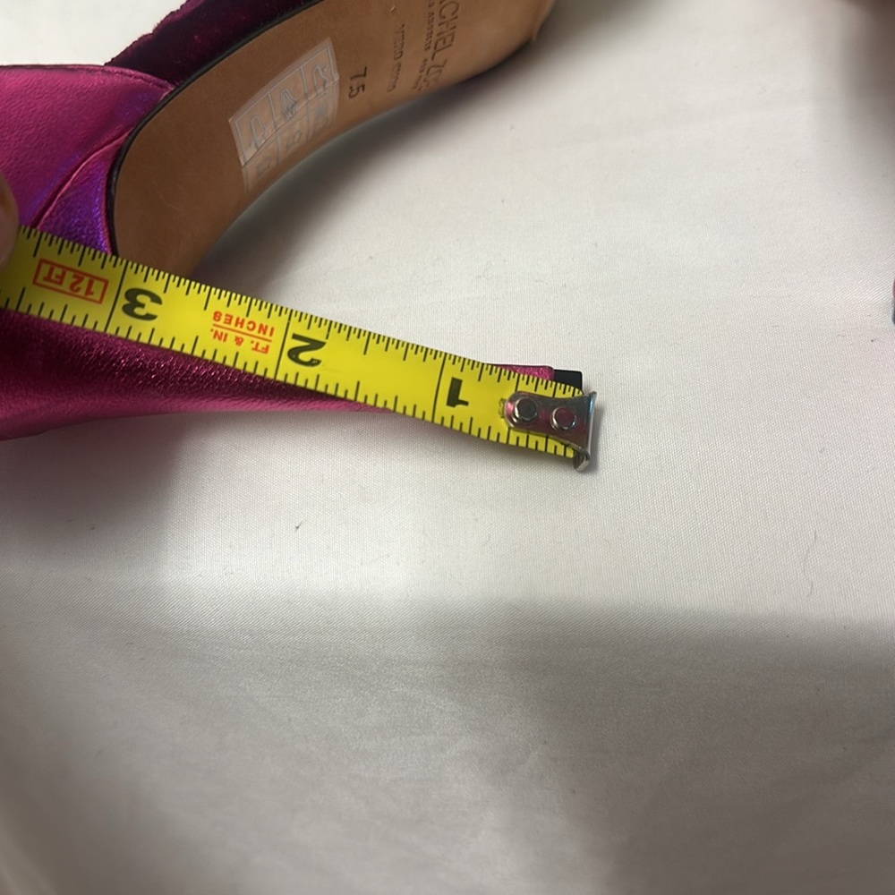 RACHEL ZOE AUBREY HEELED SANDAL IN MAGENTA WITH twisted knotted details.Size:7.5 - Picture 7 of 16